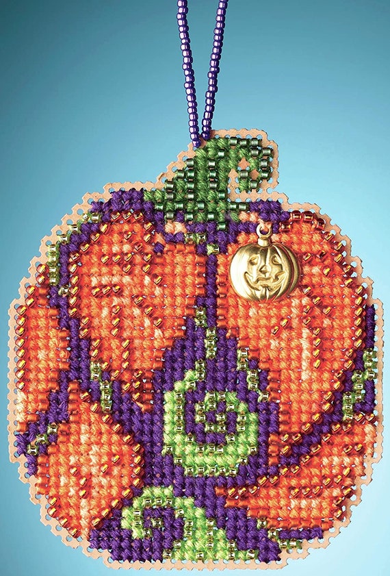 Mill Hill Painted Pumpkin Charmed Ornament Kit ~ Autumn Pumpkin ~