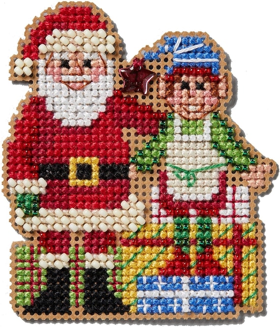 Mill Hill 2024 Winter Holiday Beaded Cross Stitch Ornament kit ~ North Pole Buddies