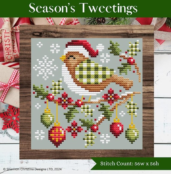 Shannon Christine Designs Counted Cross Stitch Pattern ~ Season's Tweetings