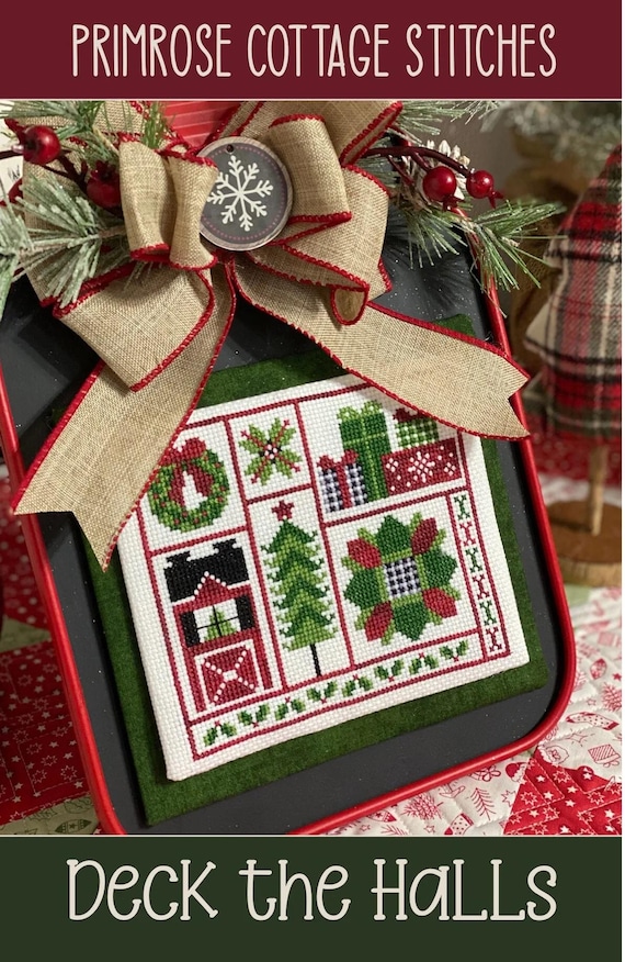 Primrose Cottage Stitches Counted Cross Stitch Chart ~ Deck the Halls