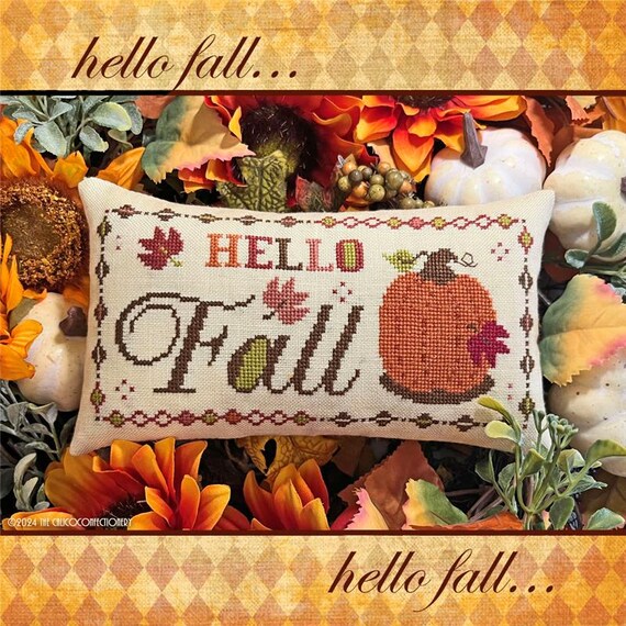Hello Fall Counted Cross Stitch Pattern from Calico Confectionery