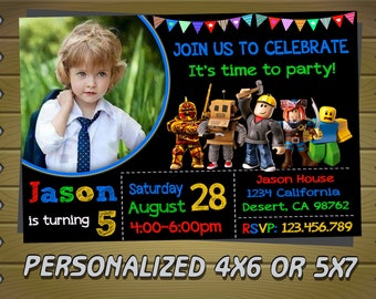 Roblox Invitations Etsy - 