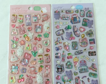 Melty Couleur Puffy Iridescent Pearl Sticker Sheet