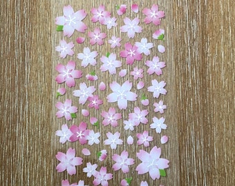 Clear Cherry Blossom Stickers PVC x