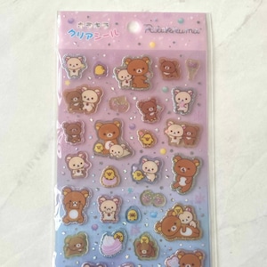 C46 2022 New Rilakkuma sticker sheet clear jelly glitter