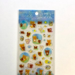 C106 x New Rilakkuma sticker sheet clear jelly
