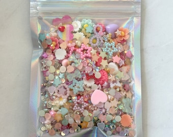 NEW MIX April 5# Grab bag of 1 tbsp or 2 tbsp mixed cabochon embellishment flatback charms rhinestones