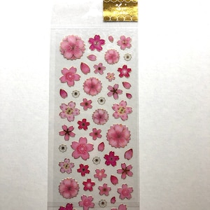 B96 Clear Cherry Blossom Stickers PVC x