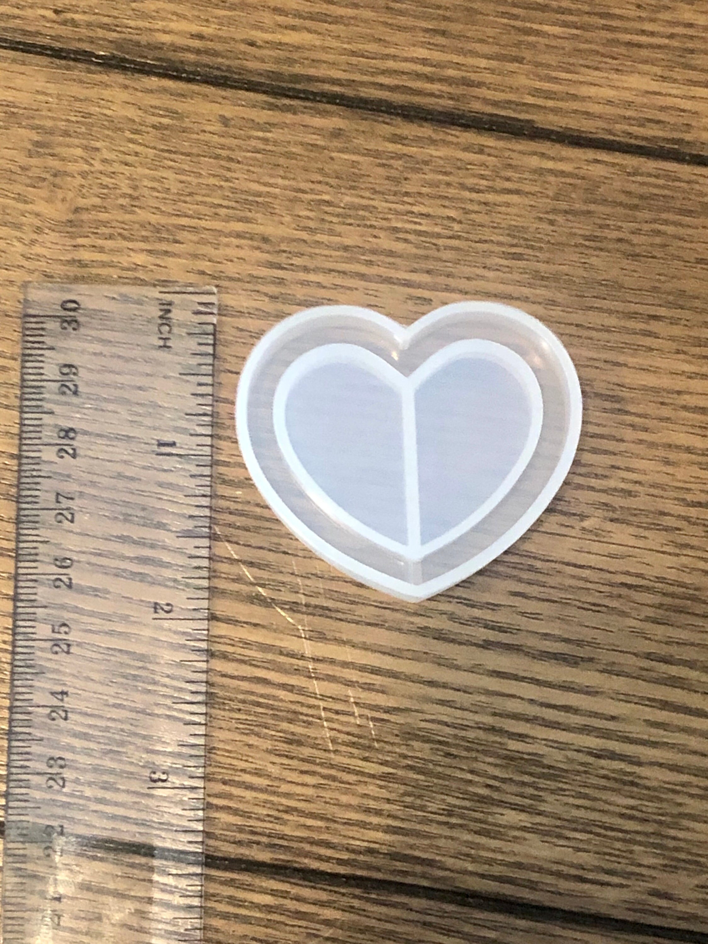 x Heart shaker silicone mold / precut transparency sheets
