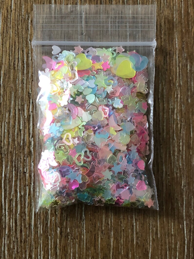 78# Transparent mixed shape glitter confetti mix 1tsp