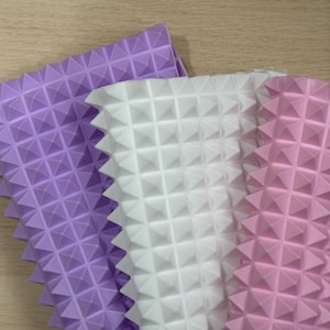 NEW COLOR Resin pastel pink doming matt matte raised large size waffle mold