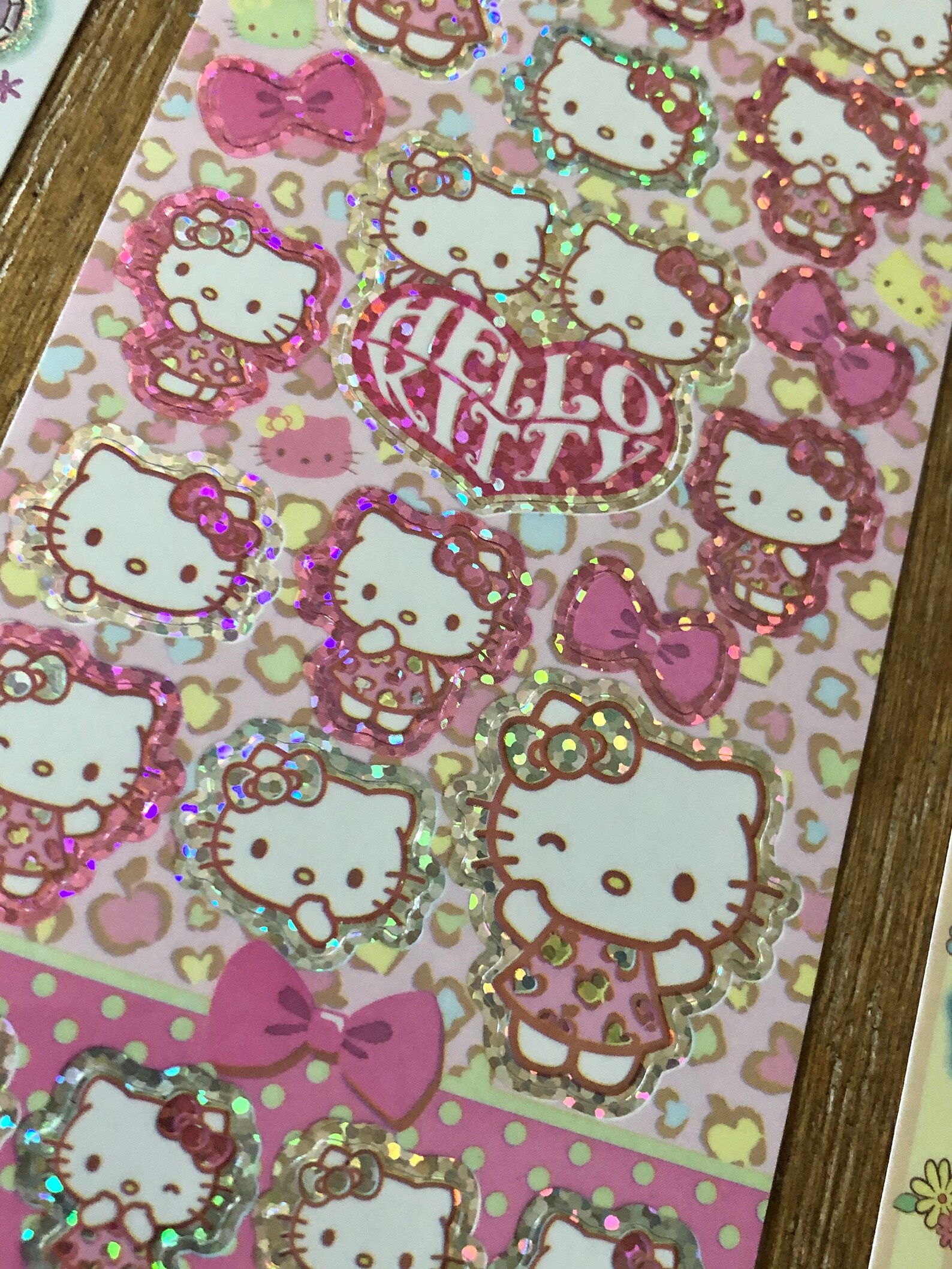 X NEW Holographic Hello Kitty Sticker Sheet Etsy