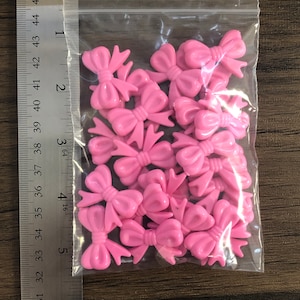 x 24pcs Dark Pink  Bow beads 30mm x 23mm