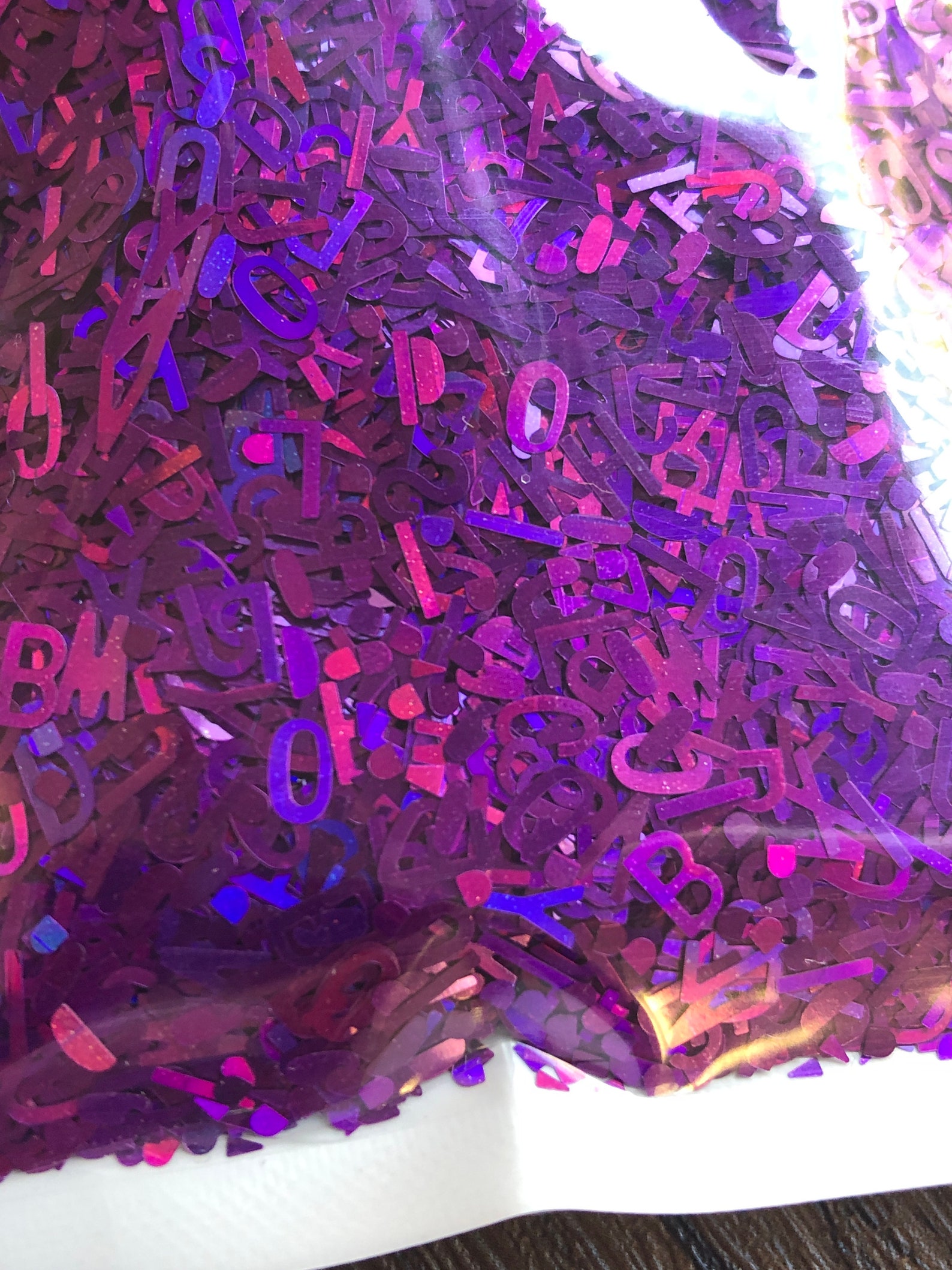 10g Pack of Laser Cut Letters Dark Purple Etsy