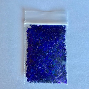 96# Dark Purple Iridescent 4 Point Star Confetti Glitter 1tsp