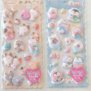 A172-A173 Marshmallow Seal Puffy sticker sheet
