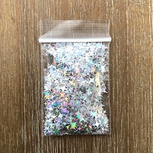 74# Holo 4 point Star confetti glitter 1tsp