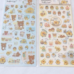 B77-B78 2019  Rilakkuma Sticker Sheet Gold accents