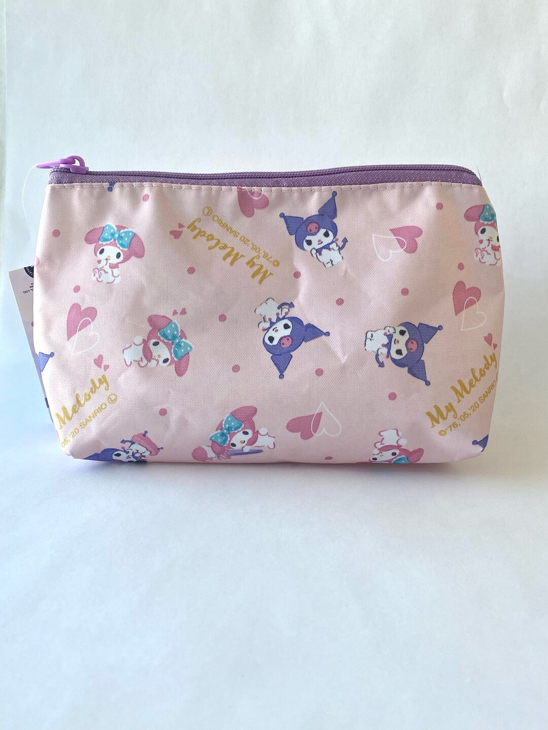Melody Kuromi Trapezoid Zip Pouch From Daiso - Etsy Melody Kuromi Trapezoid Zip Pouch From Daiso - Etsy