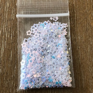 116# Hollow star  glitter spangles 1tsp