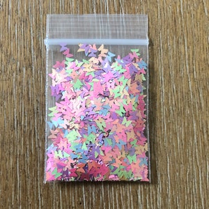 170# Multi colored Butterfly glitter 1tsp