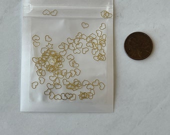 gold Heart nail embellishment