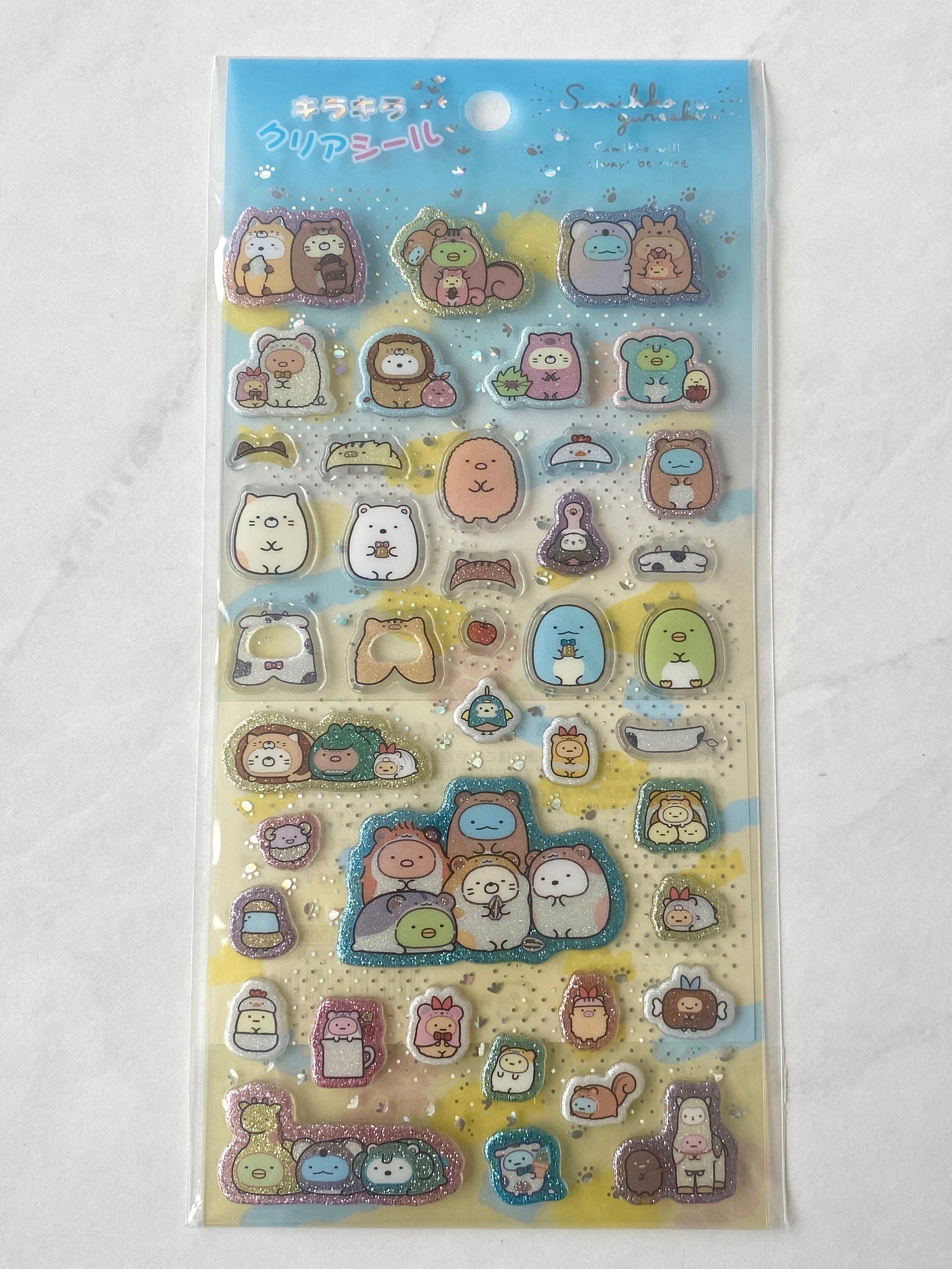 C45 2022 New Sumikko Gurashi Sticker Sheet Clear Jelly Glitter - Etsy