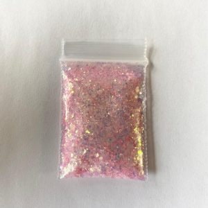 167# Pink Iridescent Hexagon Confetti Glitter 1tsp