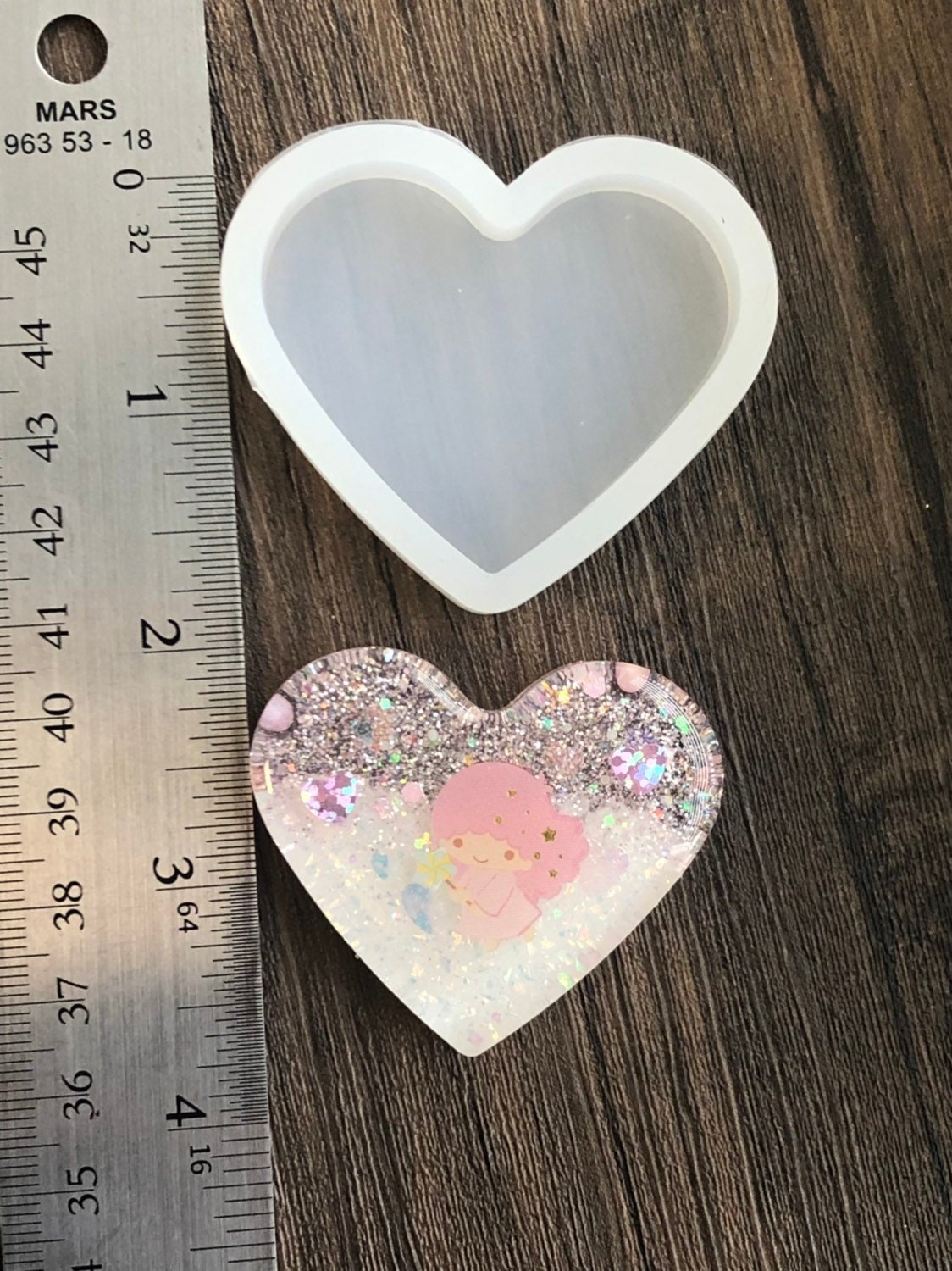 x Single cavity heart mold silicone