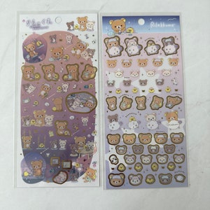 A3-A4 2023   Rilakkuma Sticker Sheet Gold Accents