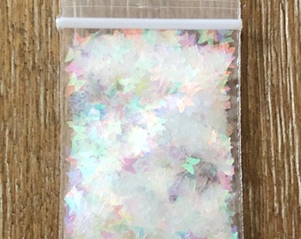 131# Clear iridescent Butterfly glitter 1tsp