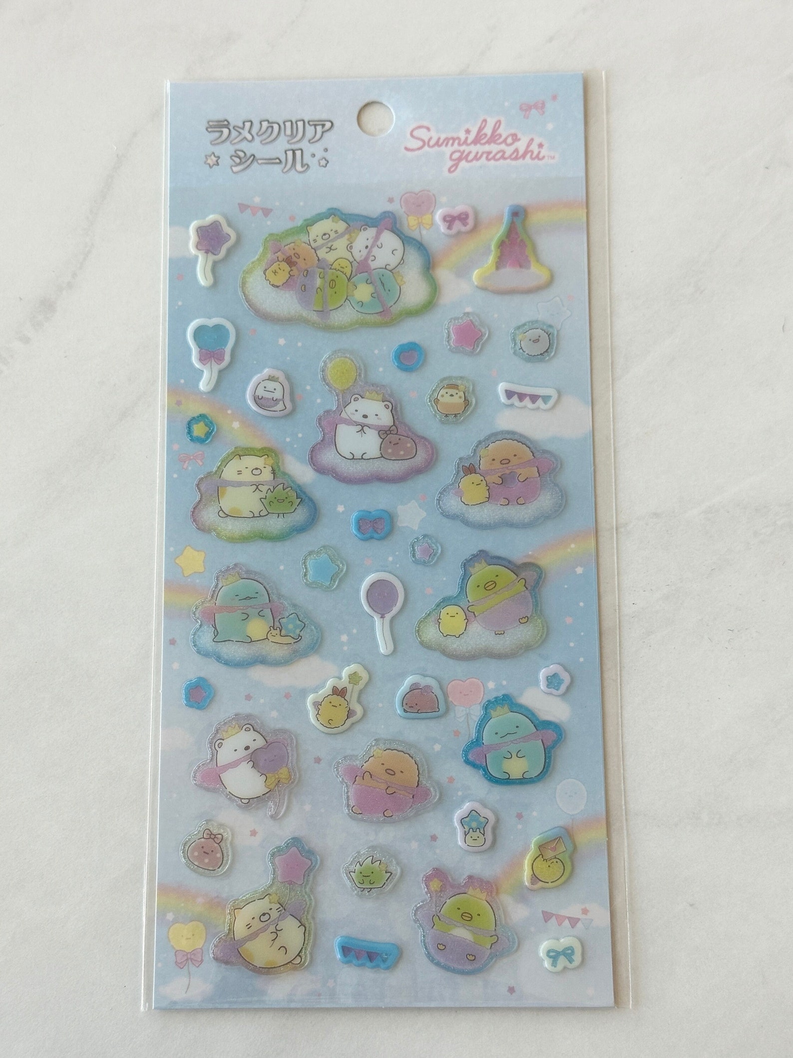 A123 2024 New Sumikko Gurashi Sticker Sheet Clear Jelly Glitter - Etsy