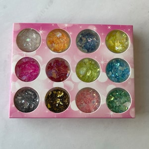 Cellophane shredded assorted glitter 12pc boxed set