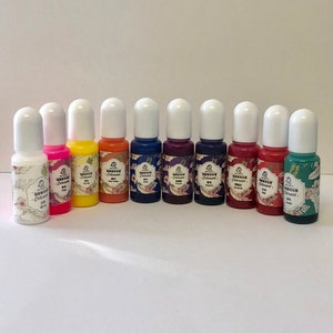 resin pigment dyes colorants uv resin white pink yellow blue orange violet carmine red green purple