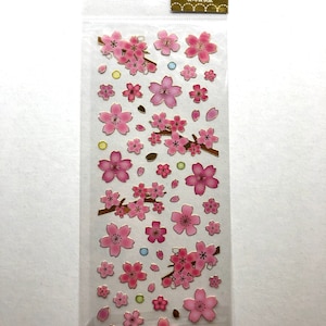 B95 Clear Cherry Blossom Stickers PVC