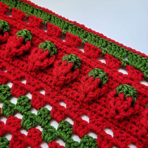 Strawberry Sunshine Blanket Crochet Pattern - DIGITAL PDF ONLY