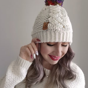 Lee&#39;s Cabled Beanie Crochet Pattern - DIGITAL PDF ONLY