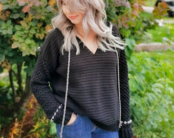 Blairwood Sweater Crochet Pattern - PDF ONLY