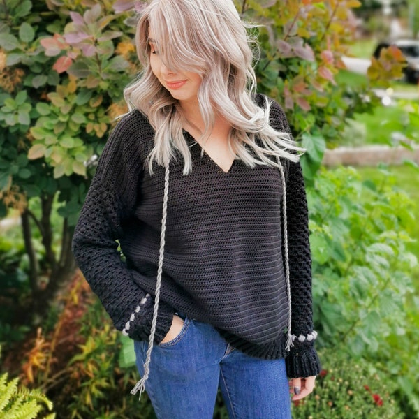 Blairwood Sweater Crochet Pattern - PDF ONLY