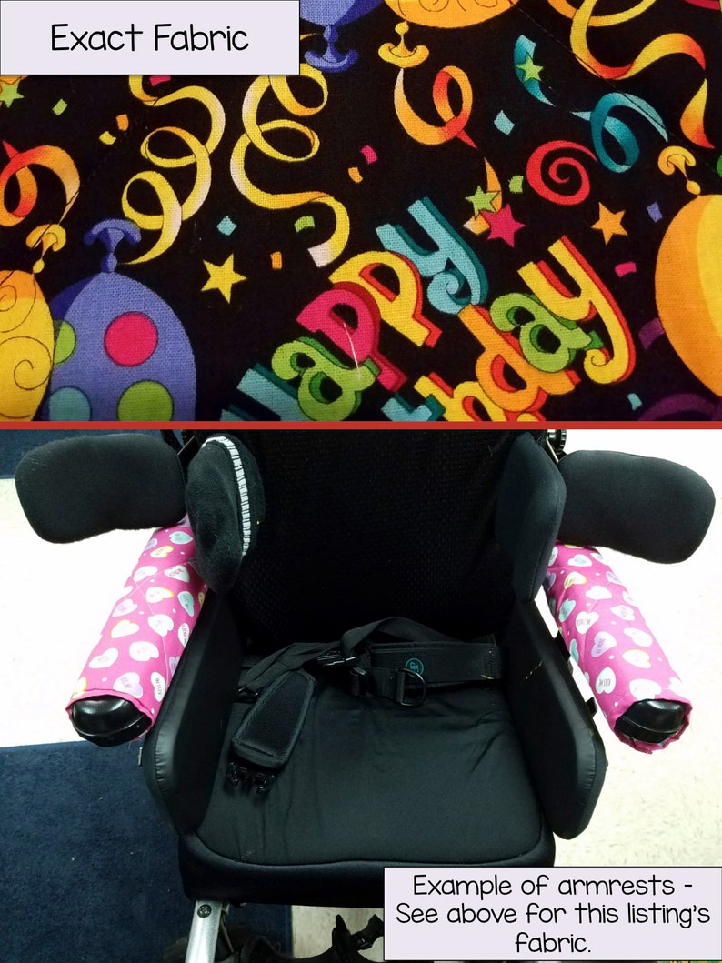Wheelchair Armrest Cover HAPPY BIRTHDAY Etsy