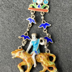 19th century Austro-Hungarian enamel pendant