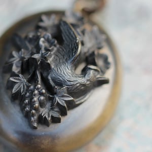 Victorian vulcanite mourning locket