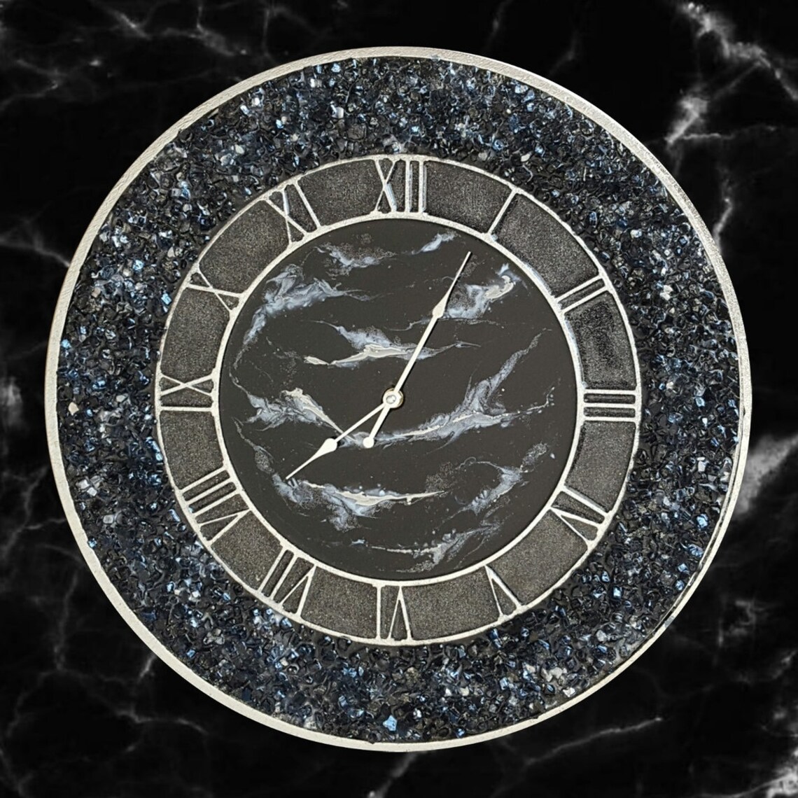 Original Abstract Clock Painting Wall Art Wall Decor Modern Etsy