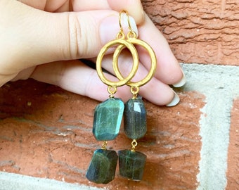 Labradorite Earrings