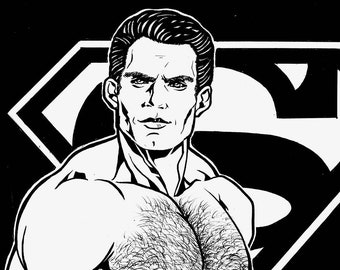 Superhero Gay Art | Etsy
