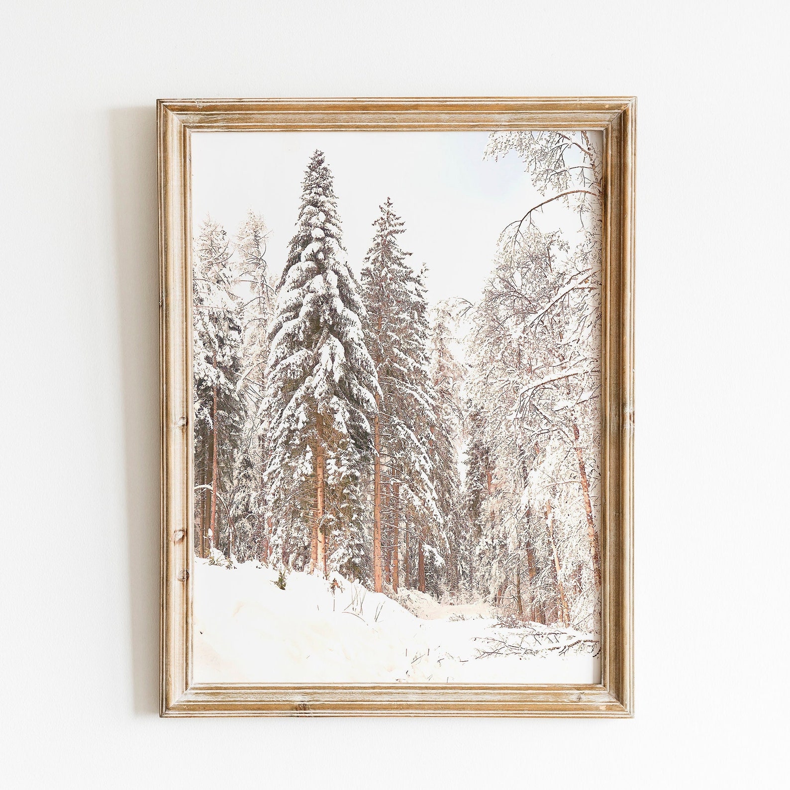 Winter Forest Print Rustic Wall Art Wall Art Prints - Etsy