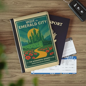 Wizard of Oz Emerald City Vintage Travel Poster Passport Cover