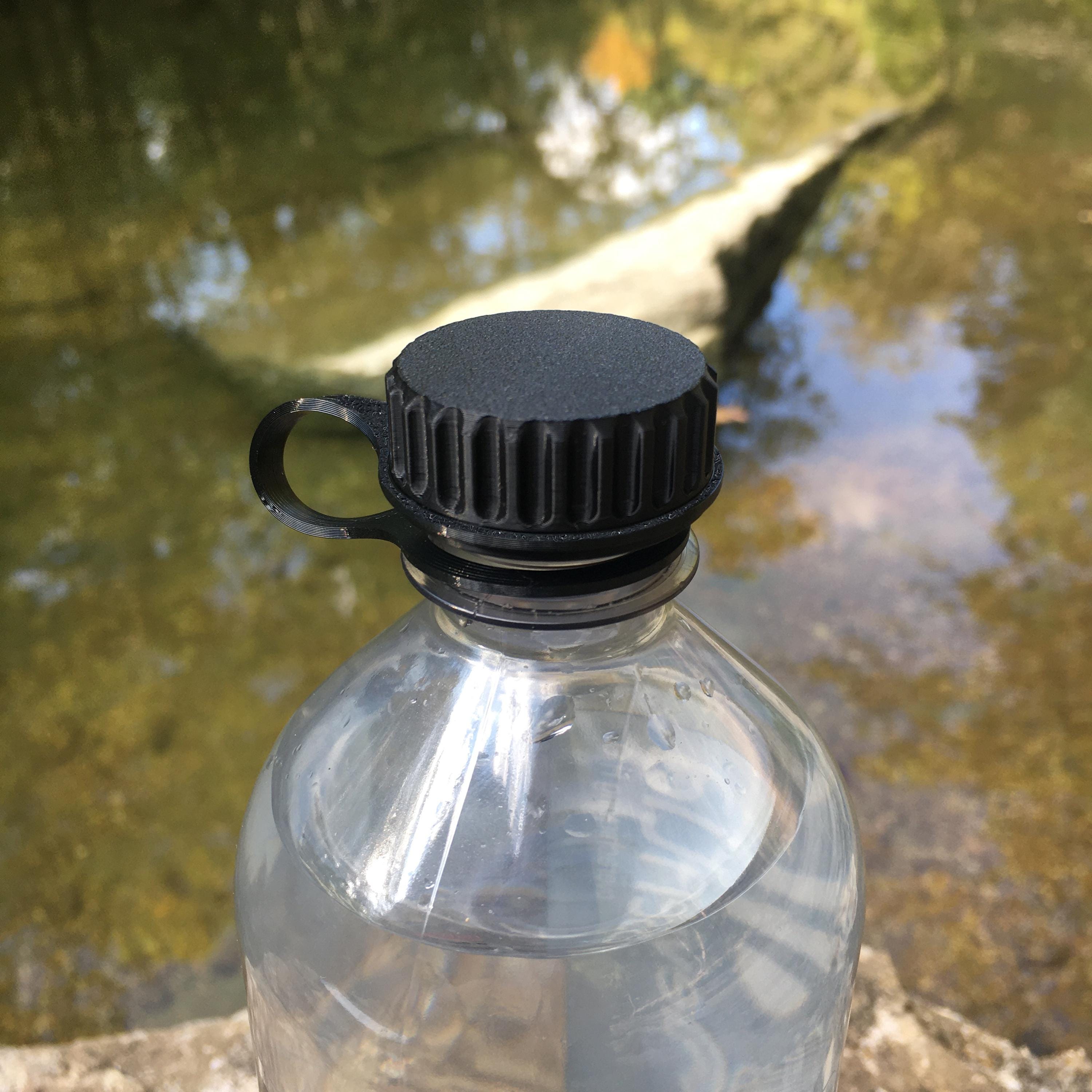 Ultralight Bottle Cap Upgrade With Lanyard 3D Printed Ultralight Bottle Cap Upgrade With Lanyard 3D Printed