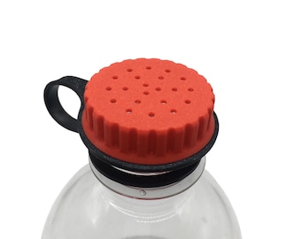 Ultralight Threaded Bottle Shower with Lanyard Hygiene Topper for Hiking, Backpacking, Bushcraft, Survival