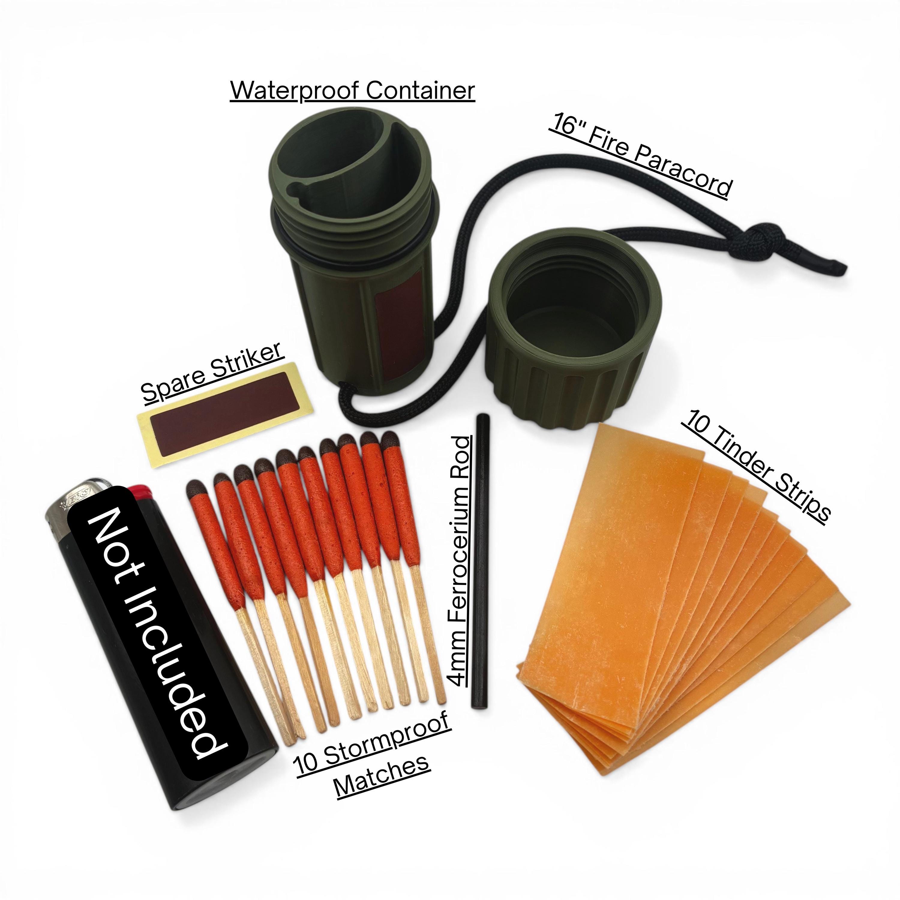 Complete Fire Starter Kit, Compact and Waterproof With Lanyard - Etsy